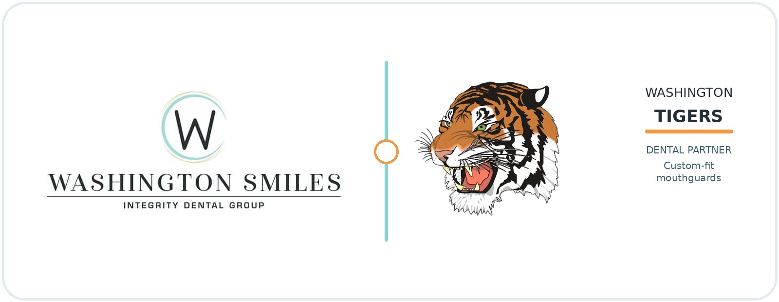 Washington Smiles Dental and Washington Tigers partnership lockup